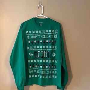 UCONN Long Sleeve Holiday T-shirt LARGE